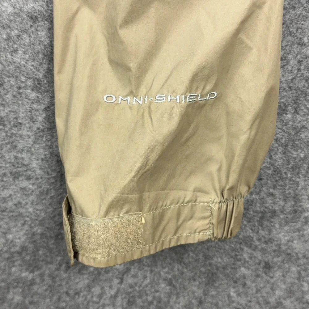 Columbia Jacket Men XL Tan Gray Omni Shield Windbreaker Hiking Rain Coat Outdoor